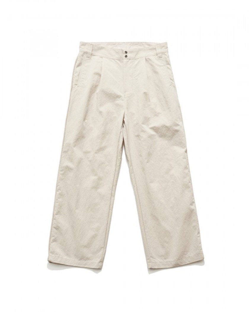 22SS UNAFFECTED ONE TUCK PIPED PANTS ECRU