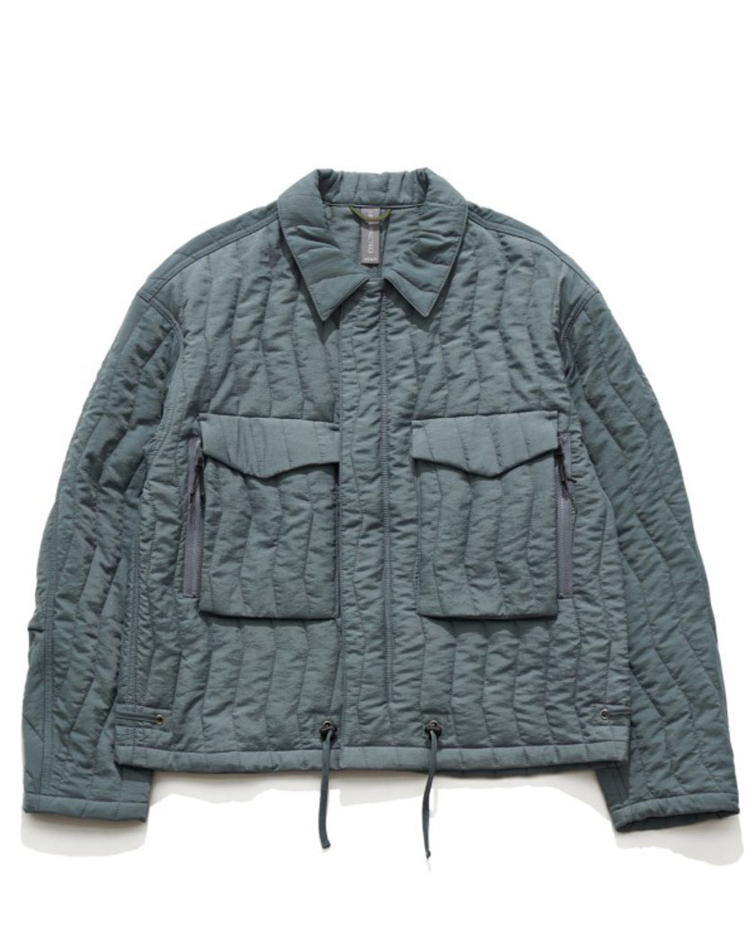 21FW UNAFFECTED QUILTED SHIRT JACKET AQUA SMOKE