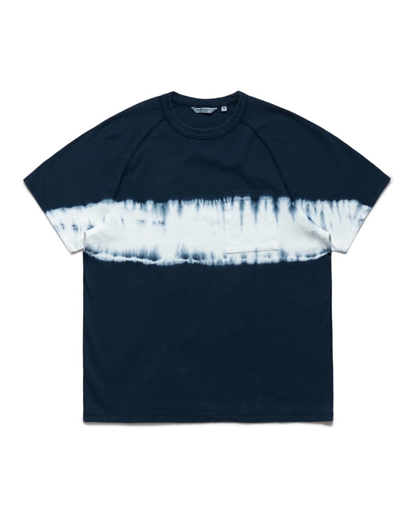 23SS EASTLOGUE COVER STITCH T-SHIRTS TIE DYE D.NAVY